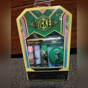 Wicked Lip Balm & Gloss Set - Green, Pink, Purple